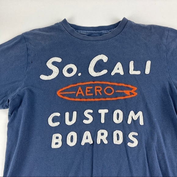 Aeropostale Tshirt Womens Juniors Medium Blue Surf Boards - Picture 3 of 9